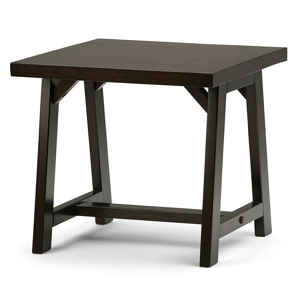 Simpli Home - Sawhorse End Table - Dark Chestnut Brown_1