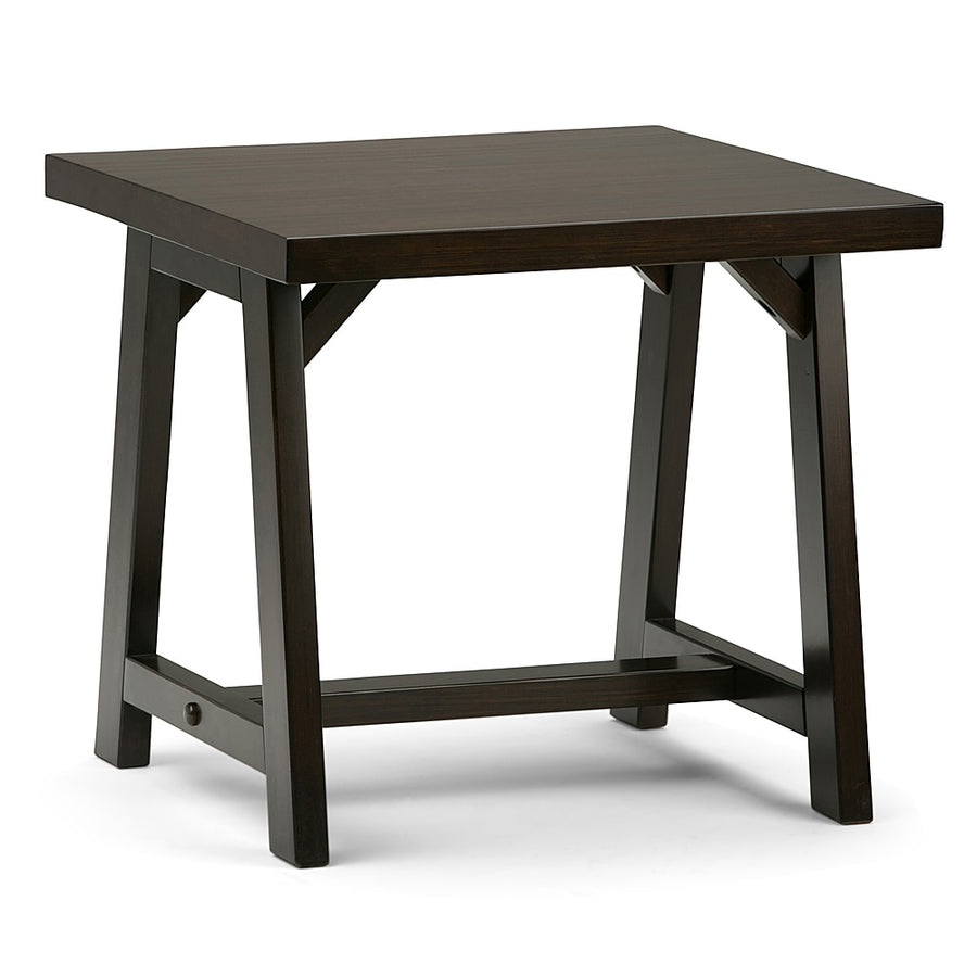 Simpli Home - Sawhorse End Table - Dark Chestnut Brown_0
