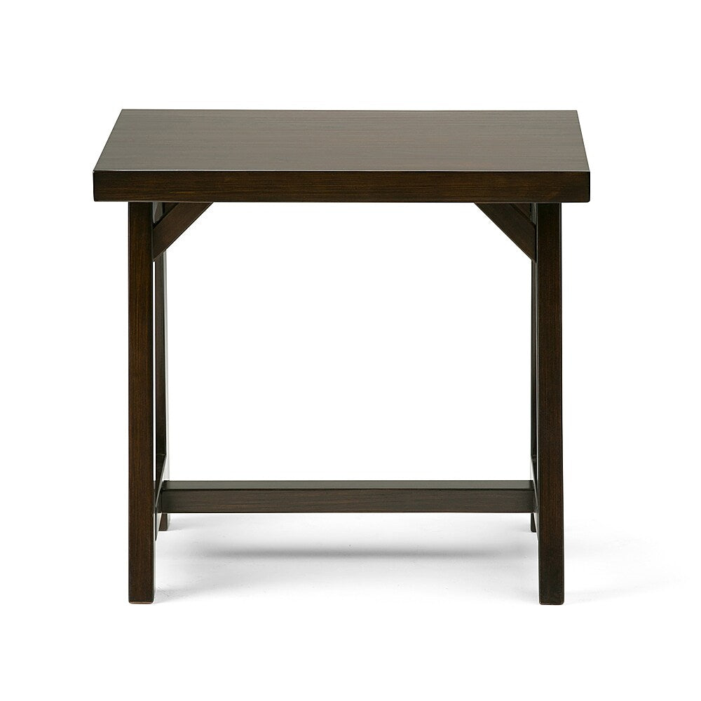 Simpli Home - Sawhorse End Table - Dark Chestnut Brown_2