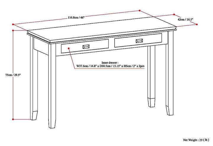 Simpli Home - Artisan Console Sofa Table - Farmhouse Grey_3