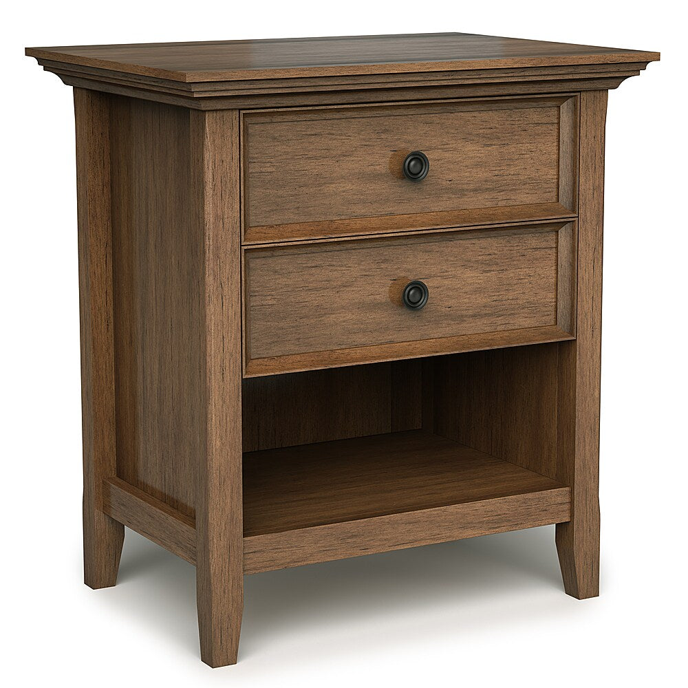 Simpli Home - Amherst Bedside Table - Rustic Natural Aged Brown_0