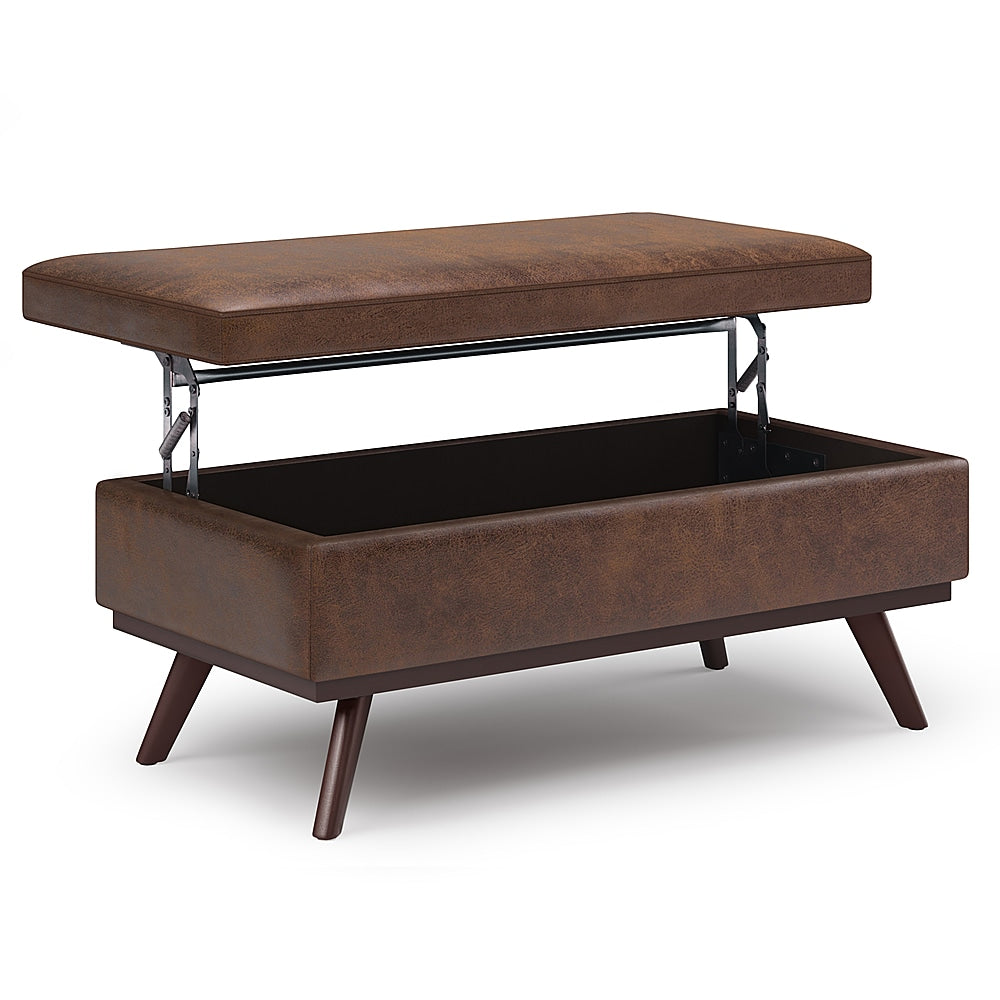 Simpli Home - Owen Lift Top Large Coffee Table Storage Ottoman - Distressed Chestnut Brown_8