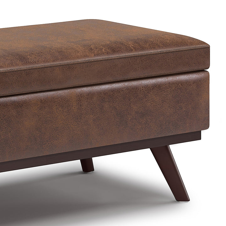 Simpli Home - Owen Lift Top Large Coffee Table Storage Ottoman - Distressed Chestnut Brown_7