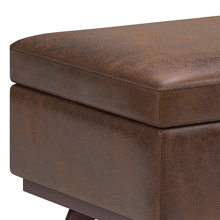 Simpli Home - Owen Lift Top Large Coffee Table Storage Ottoman - Distressed Chestnut Brown_4