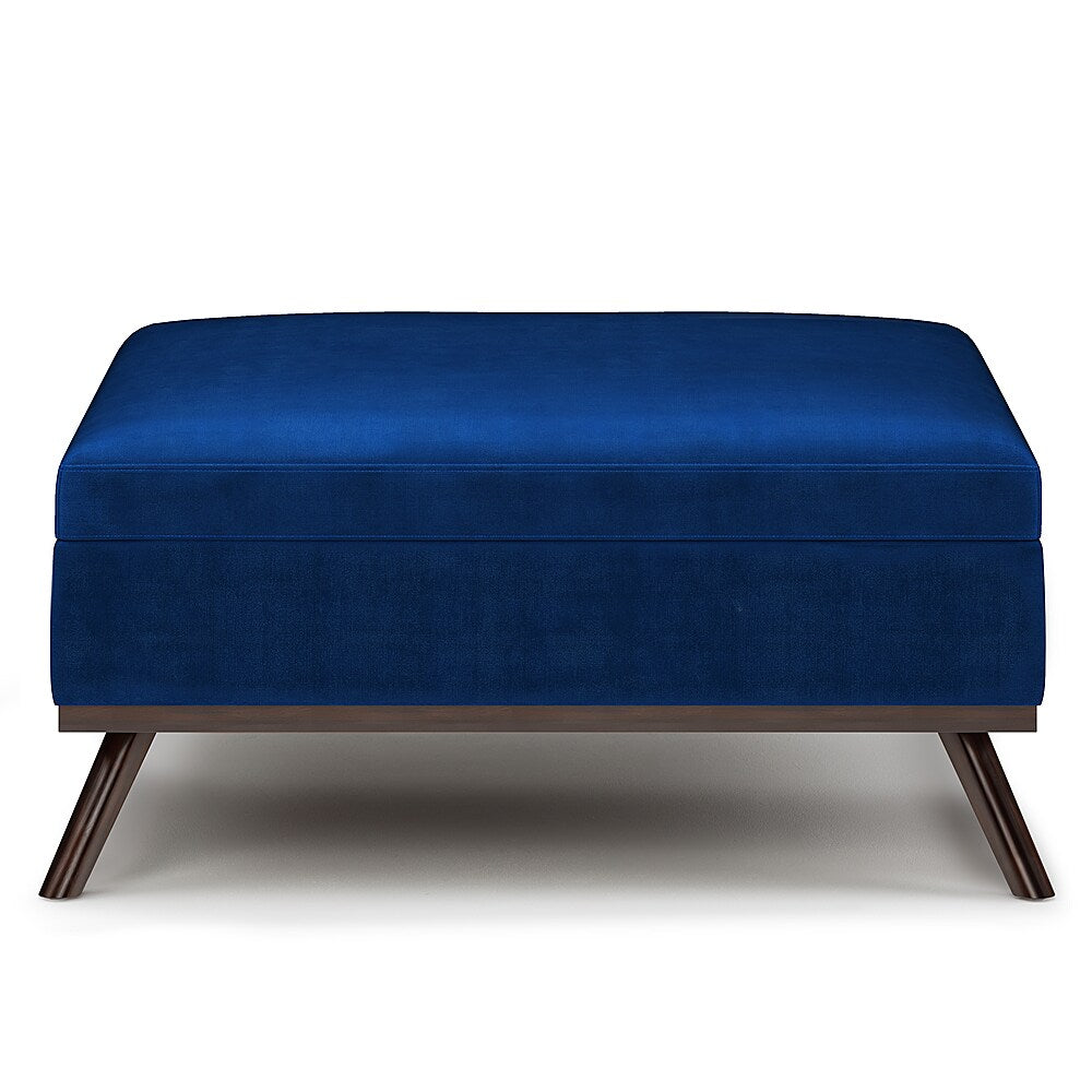 Simpli Home - Owen Square Coffee Table Storage Ottoman - Blue_2