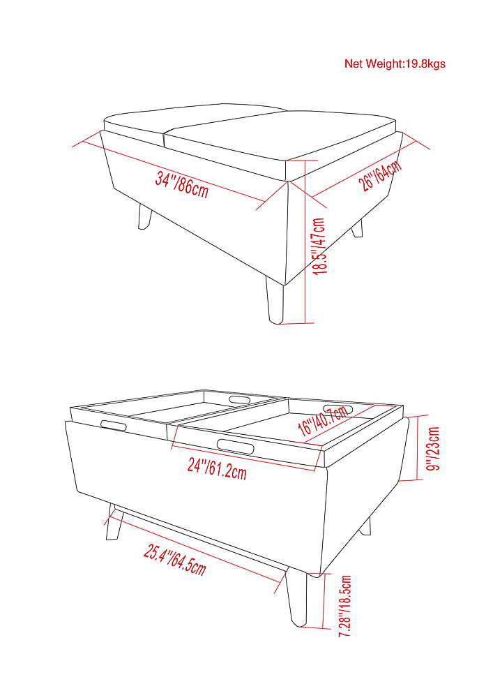 Simpli Home - Owen Tray Top Small Coffee Table Storage Ottoman - Distressed Grey_3