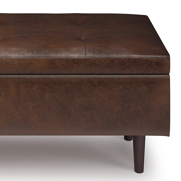 Simpli Home - Shay Mid Century Rectangular Storage Ottoman - Distressed Chestnut Brown_4