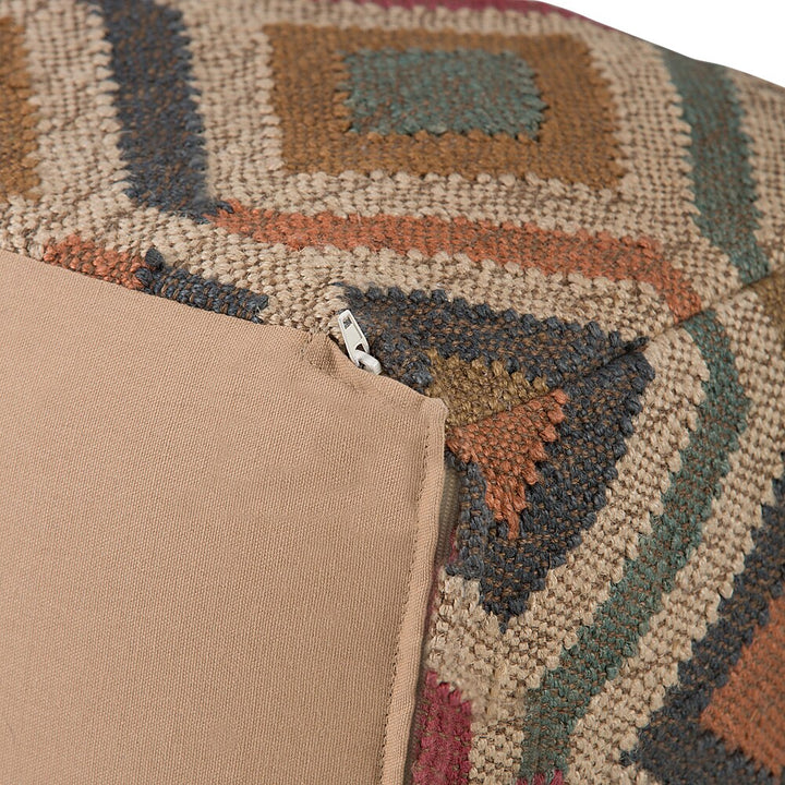 Simpli Home - Johanna Square Pouf - Kilim Patterned_5