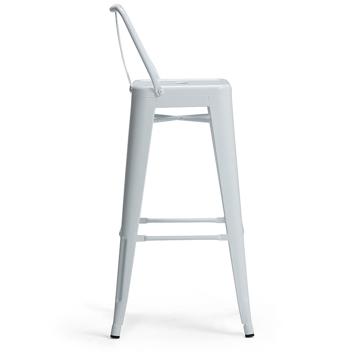 Simpli Home - Rayne 30 inch Metal Bar Stool (Set of 2) - White_7