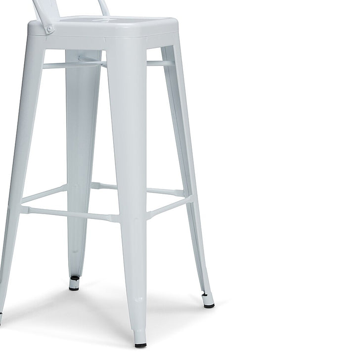 Simpli Home - Rayne 30 inch Metal Bar Stool (Set of 2) - White_6