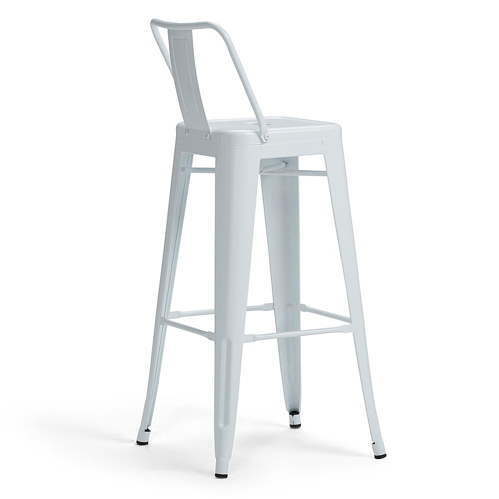 Simpli Home - Rayne 30 inch Metal Bar Stool (Set of 2) - White_4