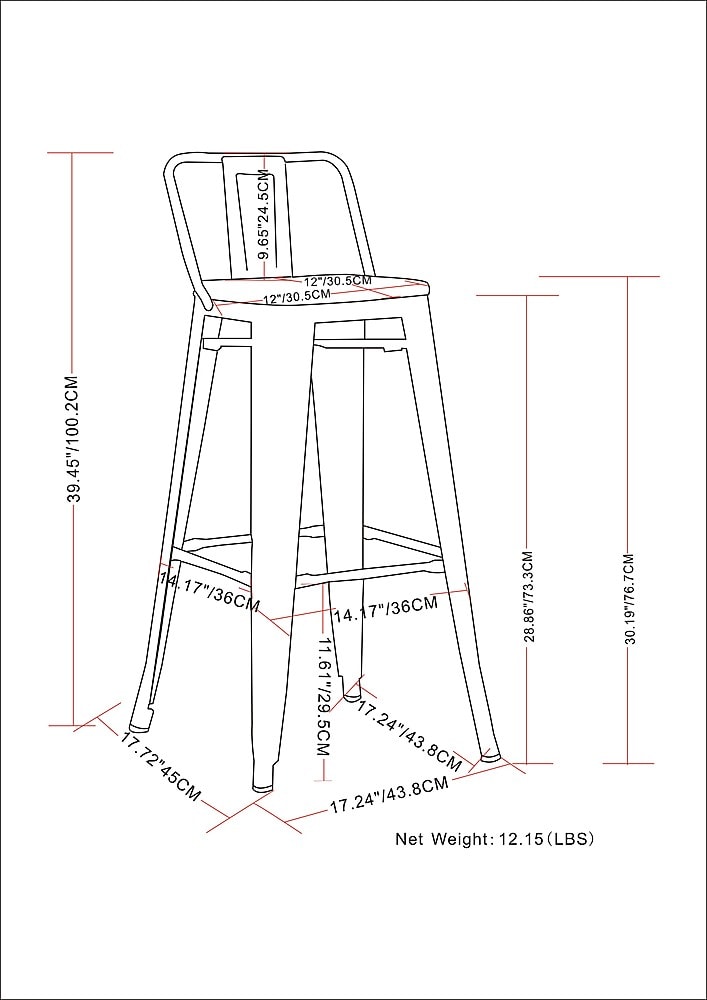 Simpli Home - Rayne 30 inch Metal Bar Stool (Set of 2) - White_3