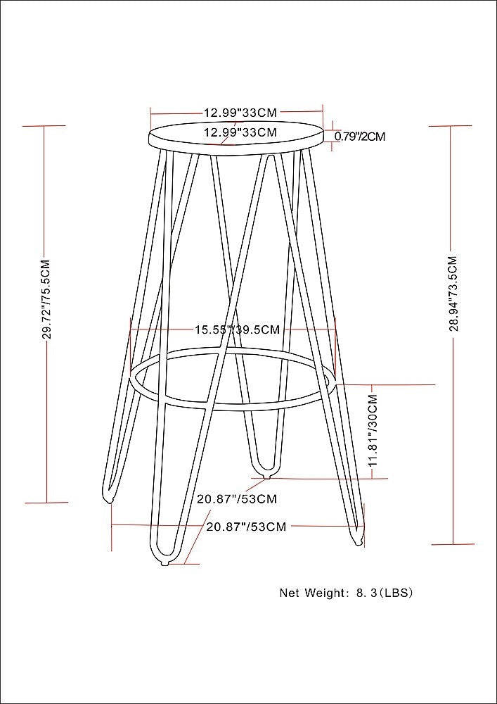 Simpli Home - Simeon 30 inch Metal Bar Stool with Wood Seat - Cocoa Brown / Black_3