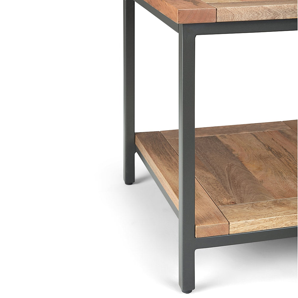 Simpli Home - Skyler SOLID MANGO WOOD and Metal 22 inch Wide Square Industrial End Table in - Natural_4