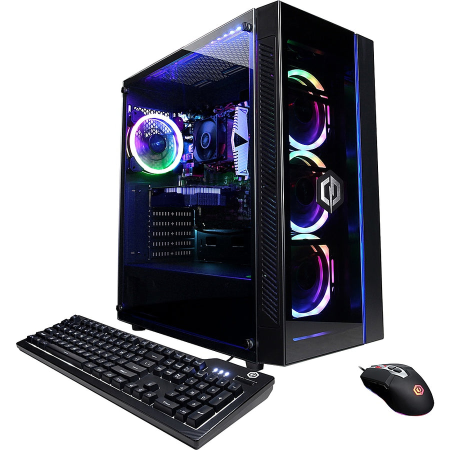 CyberPowerPC - Gamer Master Gaming Desktop - AMD Ryzen 3 3100 - 8GB Memory - NVIDIA GeForce RTX 3050 - 500GB SSD - Black_0