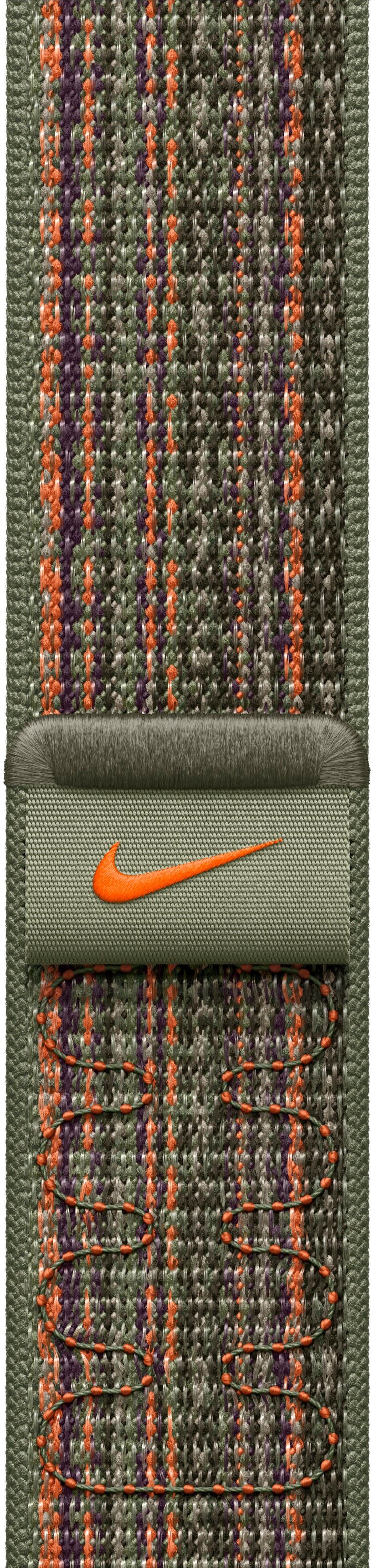 Apple - 45mm Sequoia/Orange Nike Sport Loop - Sequoia/Orange_0