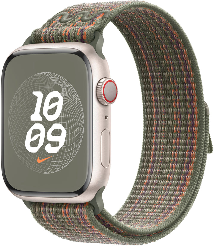 Apple - 45mm Sequoia/Orange Nike Sport Loop - Sequoia/Orange_1