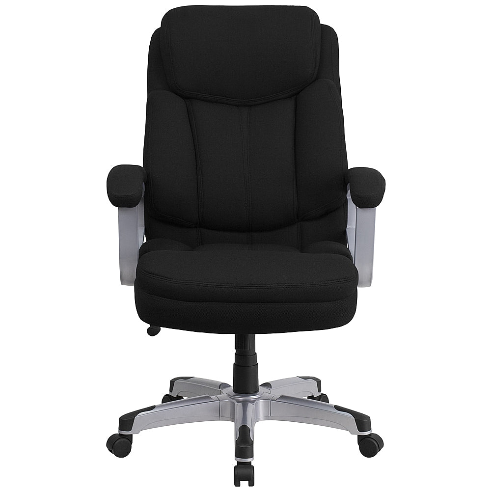 Flash Furniture - HERCULES Series Big & Tall 500 lb. Rated Executive Swivel Ergonomic Office Chair with Arms - Black Fabric_8