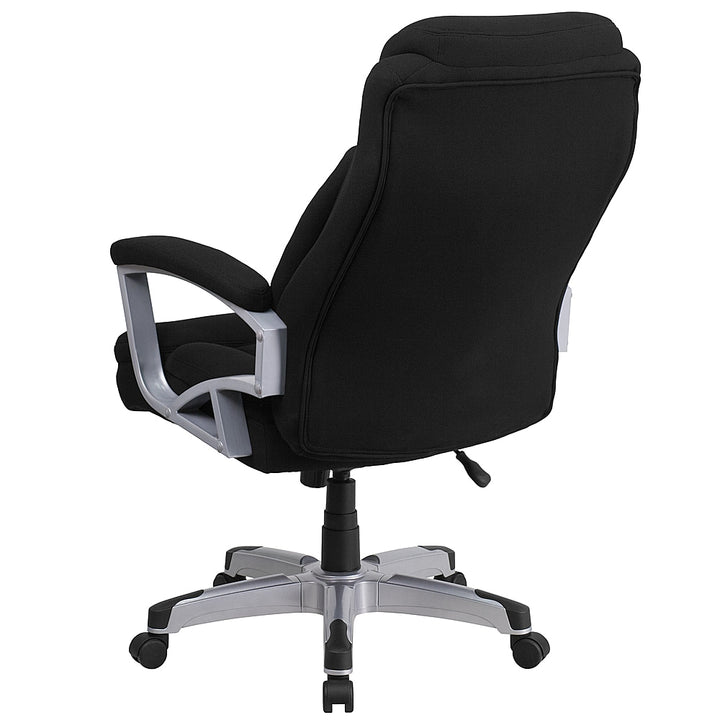Flash Furniture - HERCULES Series Big & Tall 500 lb. Rated Executive Swivel Ergonomic Office Chair with Arms - Black Fabric_6