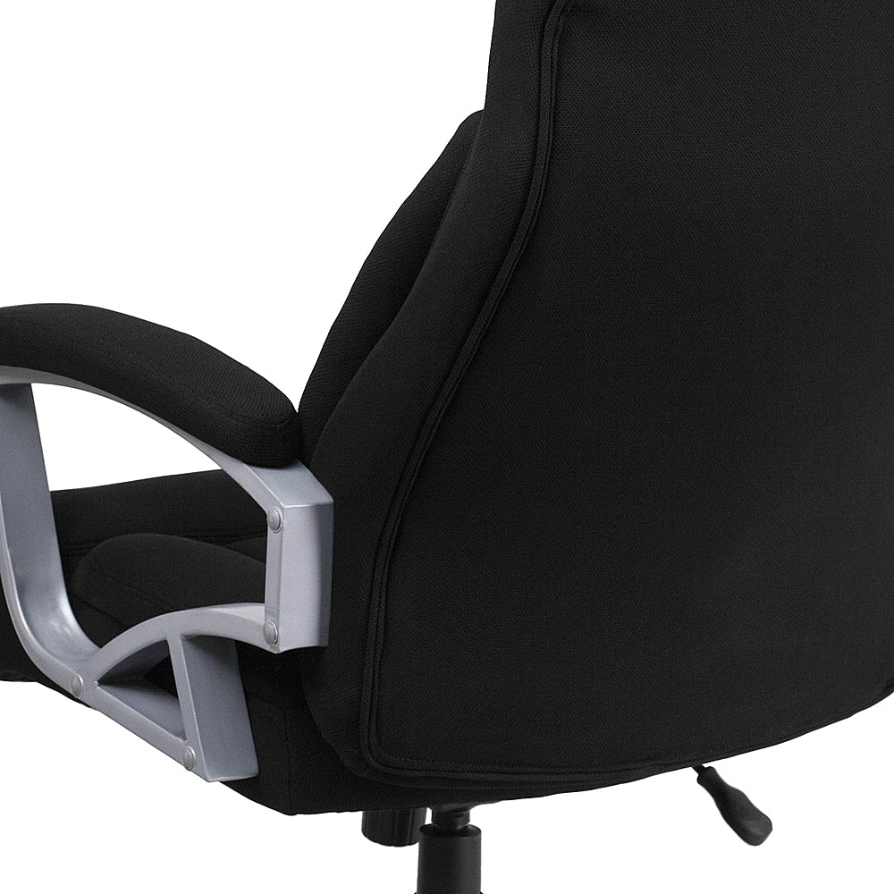 Flash Furniture - HERCULES Series Big & Tall 500 lb. Rated Executive Swivel Ergonomic Office Chair with Arms - Black Fabric_3