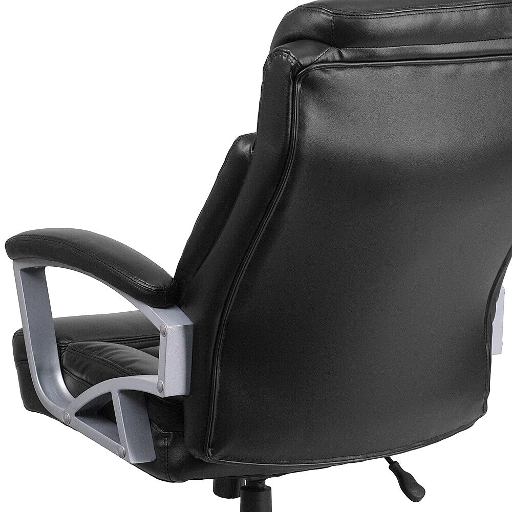 Flash Furniture - HERCULES Series Big & Tall 500 lb. Rated Executive Swivel Ergonomic Office Chair with Arms - Black LeatherSoft_4