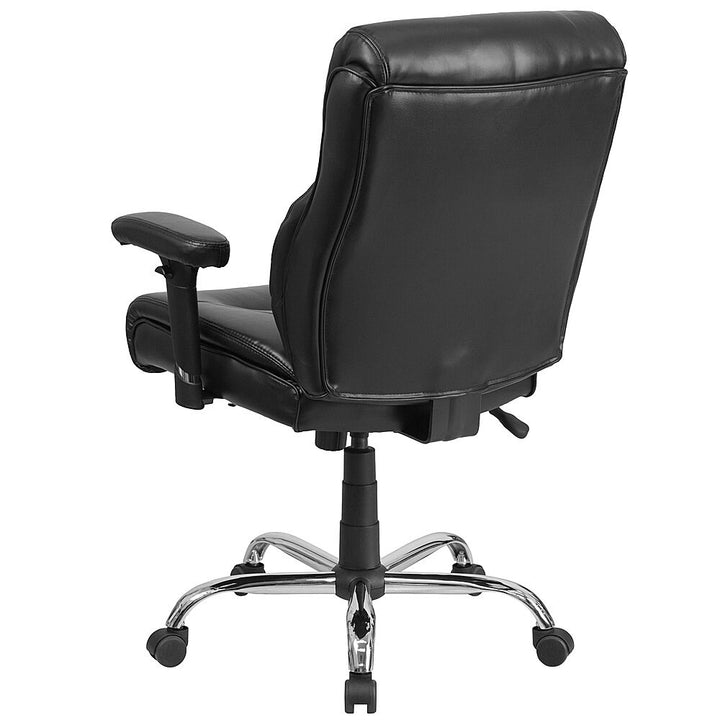 Flash Furniture - Big & Tall 400 lb. Rated Mid-Back Ergonomic Task Office Chair - Black LeatherSoft_6