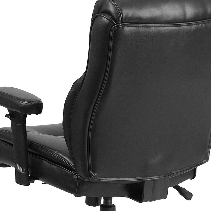 Flash Furniture - Big & Tall 400 lb. Rated Mid-Back Ergonomic Task Office Chair - Black LeatherSoft_4