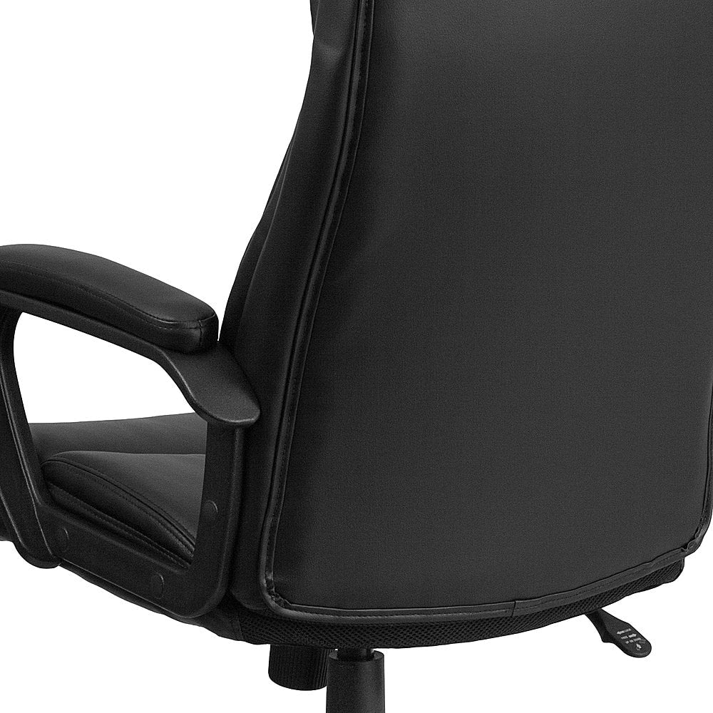 Flash Furniture - High Back LeatherSoft Executive Swivel Office Chair with Slight Mesh Accent and Arms - Black_4