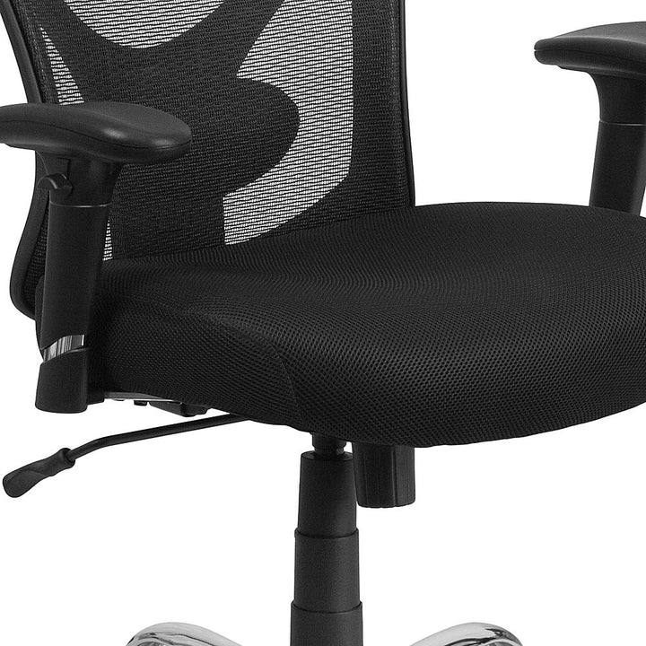 Flash Furniture - HERCULES Series Big & Tall 400 lb. Rated Mesh Swivel Ergonomic Task Office Chair with Height Adjustable Back and Arms - Black_2