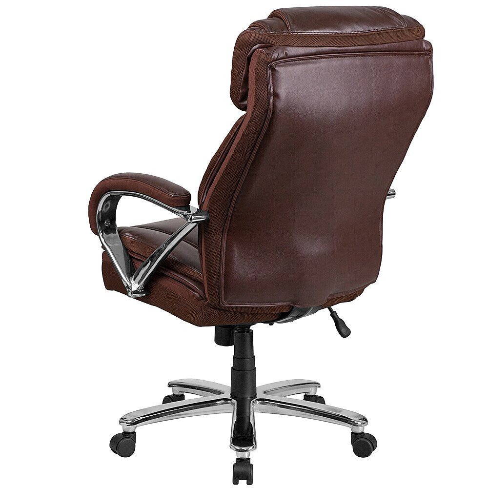 Flash Furniture - HERCULES Series Big & Tall 500 lb. Rated LeatherSoft Executive Swivel Ergonomic Office Chair with Extra Wide Seat - Brown_6