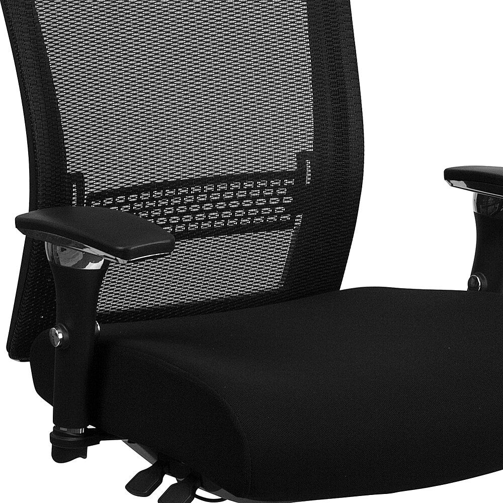 Flash Furniture - HERCULES Series 24/7 Intensive Use 300 lb. Rated Black Mesh Multifunction Ergonomic Office Chair with Seat Slider - Black Fabric/Mesh_4