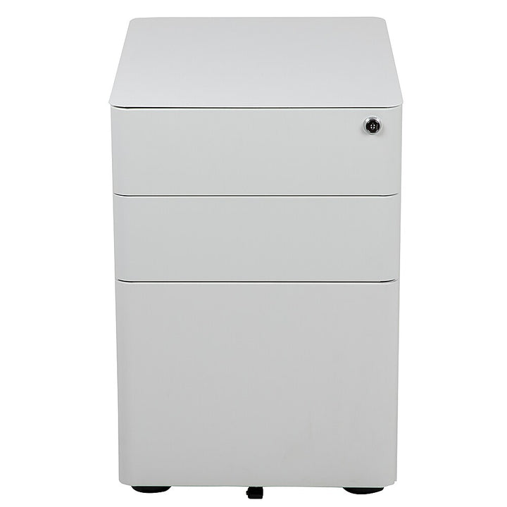 Flash Furniture - Modern 3-Drawer Mobile Locking Filing Cabinet Storage Organizer - White_4