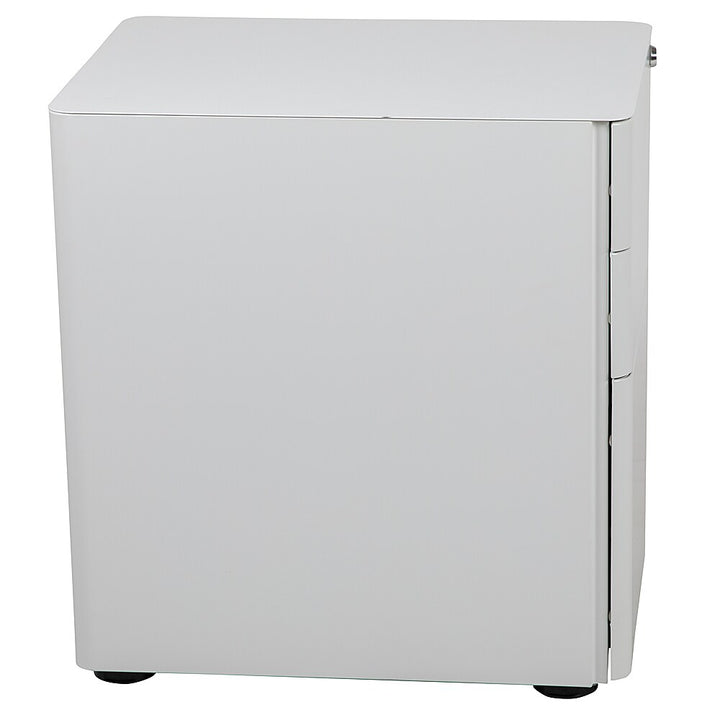 Flash Furniture - Modern 3-Drawer Mobile Locking Filing Cabinet Storage Organizer - White_9