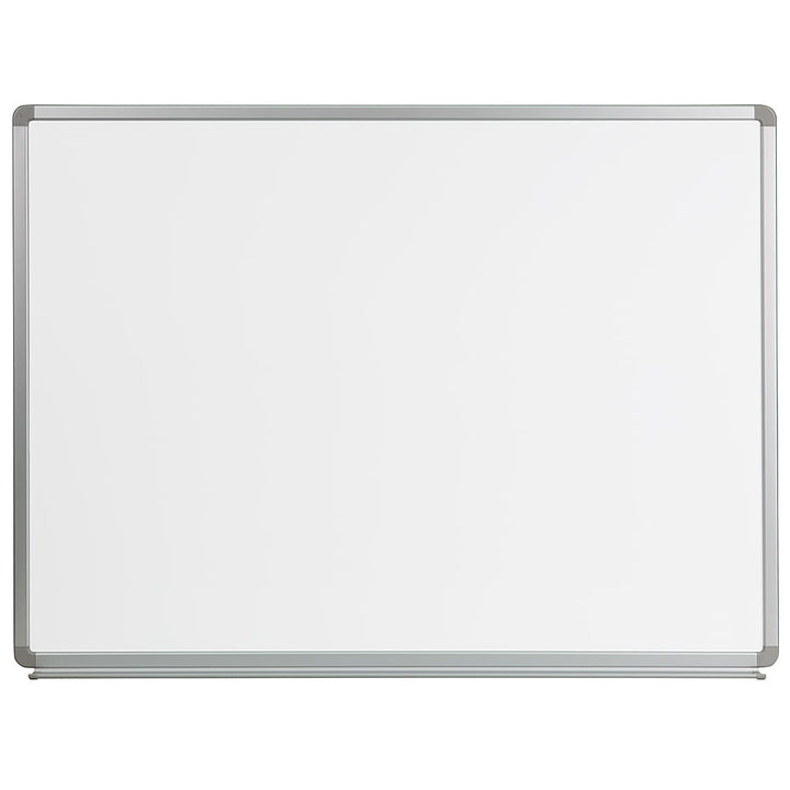 Flash Furniture - 4' W x 3' H Magnetic Marker Board - White_0