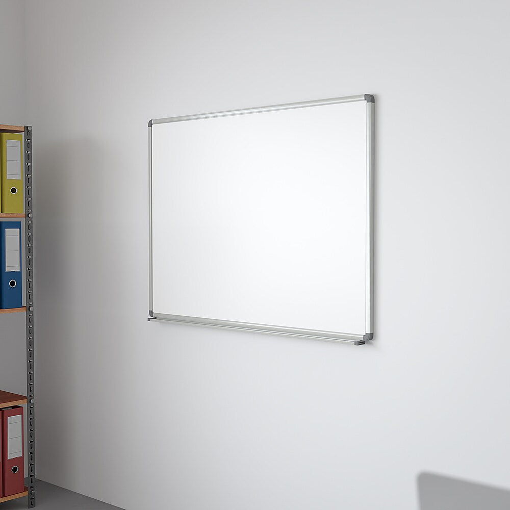 Flash Furniture - 4' W x 3' H Magnetic Marker Board - White_1