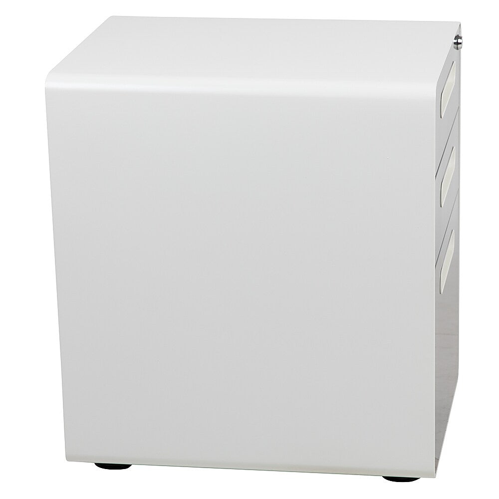 Flash Furniture - Ergonomic 3-Drawer Mobile Locking Filing Cabinet - White and Charcoal_7
