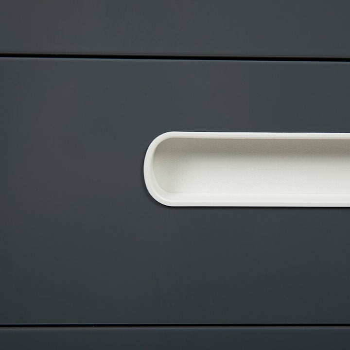 Flash Furniture - Ergonomic 3-Drawer Mobile Locking Filing Cabinet - White and Charcoal_1