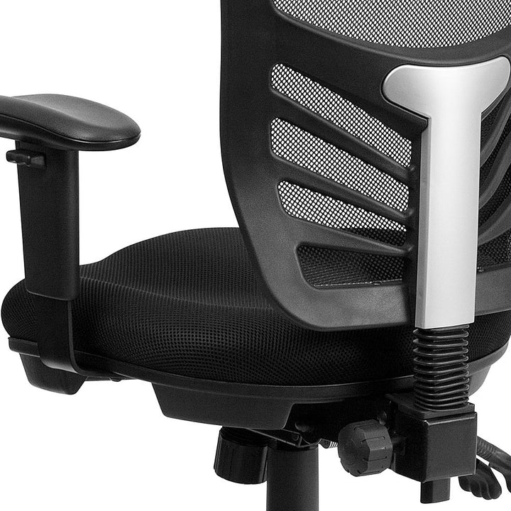 Flash Furniture - Mid-Back Mesh Multifunction Executive Swivel Ergonomic Office Chair with Adjustable Arms - Black_3