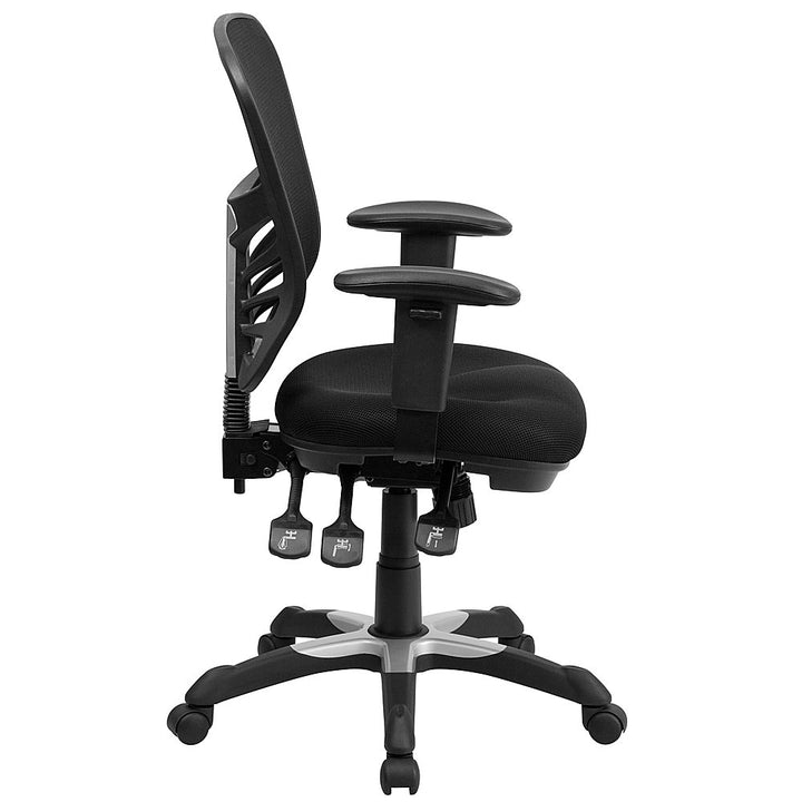 Flash Furniture - Mid-Back Mesh Multifunction Executive Swivel Ergonomic Office Chair with Adjustable Arms - Black_2
