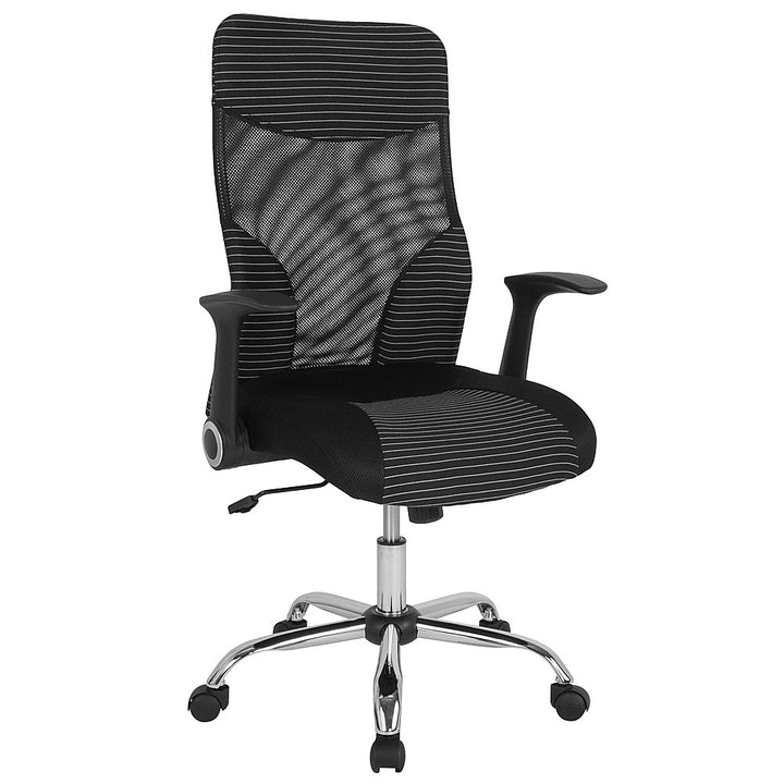 Flash Furniture - Milford High Back Office Chair with Contemporary Mesh Design - Black and White_0