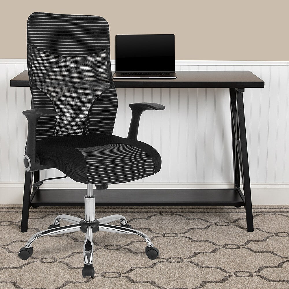 Flash Furniture - Milford High Back Office Chair with Contemporary Mesh Design - Black and White_10