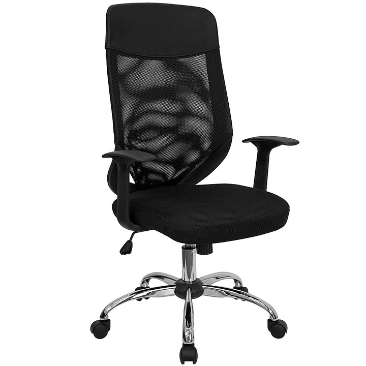 Flash Furniture - High Back Mesh Executive Swivel Office Chair with Arms - Black_0