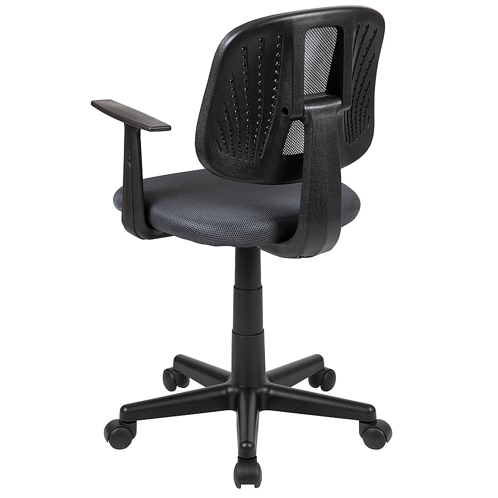 Flash Furniture - Flash Fundamentals Mid-Back Mesh Swivel Task Office Chair with Pivot Back and Arms, BIFMA Certified - Gray_5