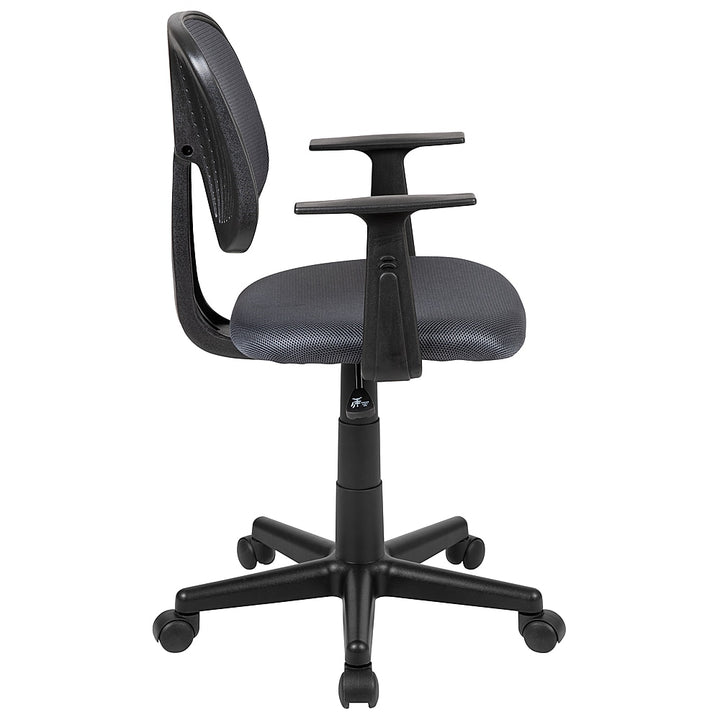 Flash Furniture - Flash Fundamentals Mid-Back Mesh Swivel Task Office Chair with Pivot Back and Arms, BIFMA Certified - Gray_9
