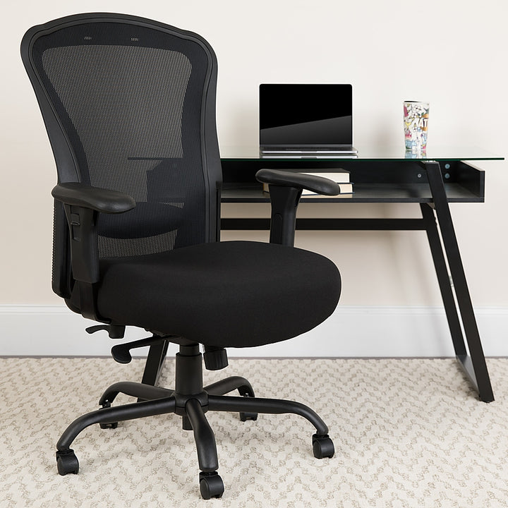 Flash Furniture - HERCULES Series 24/7 Intensive Use Big & Tall 400 lb. Rated Mesh Multifunction Synchro-Tilt Ergonomic Office Chair - Black_6