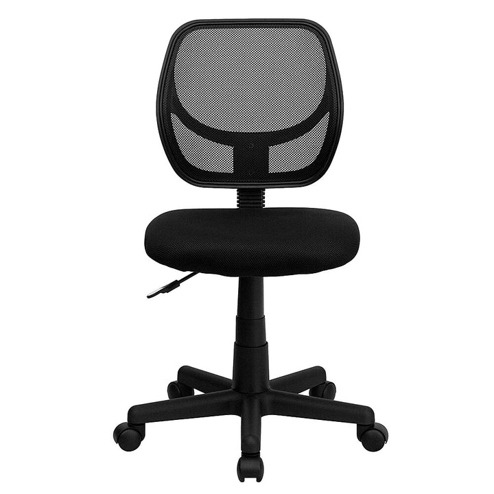 Flash Furniture - Low Back Mesh Swivel Task Office Chair with Curved Square Back - Black_8