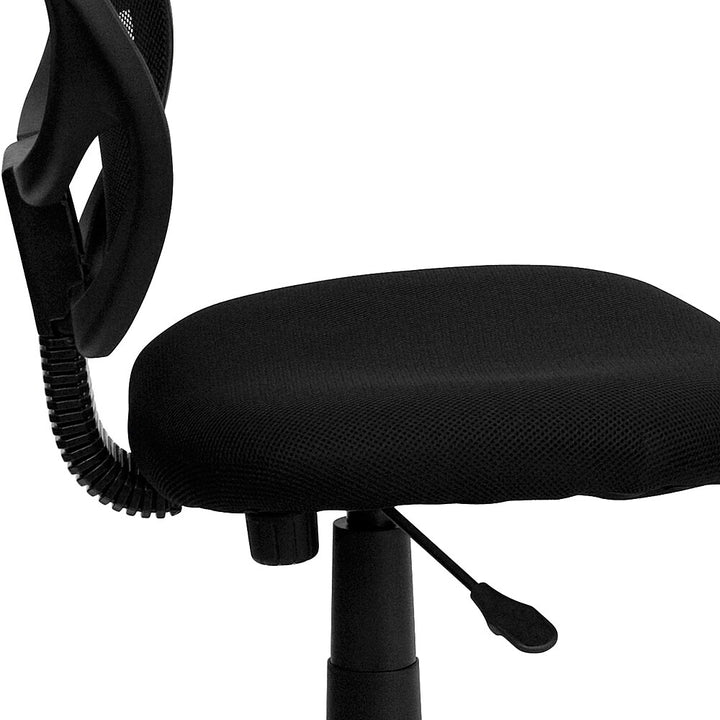 Flash Furniture - Low Back Mesh Swivel Task Office Chair with Curved Square Back - Black_4