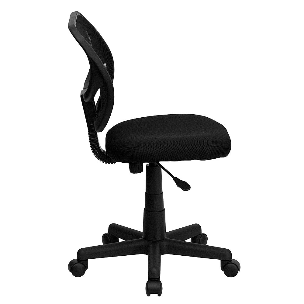 Flash Furniture - Low Back Mesh Swivel Task Office Chair with Curved Square Back - Black_2
