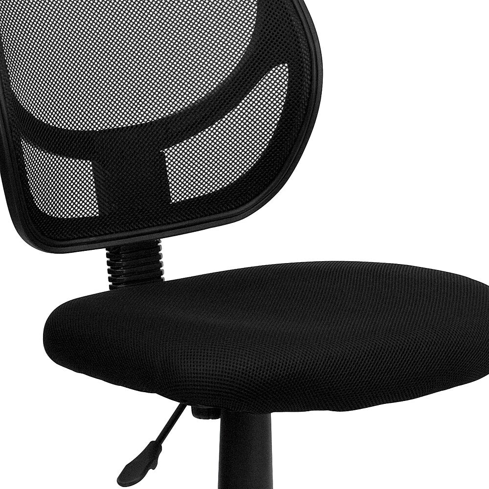 Flash Furniture - Low Back Mesh Swivel Task Office Chair with Curved Square Back - Black_3