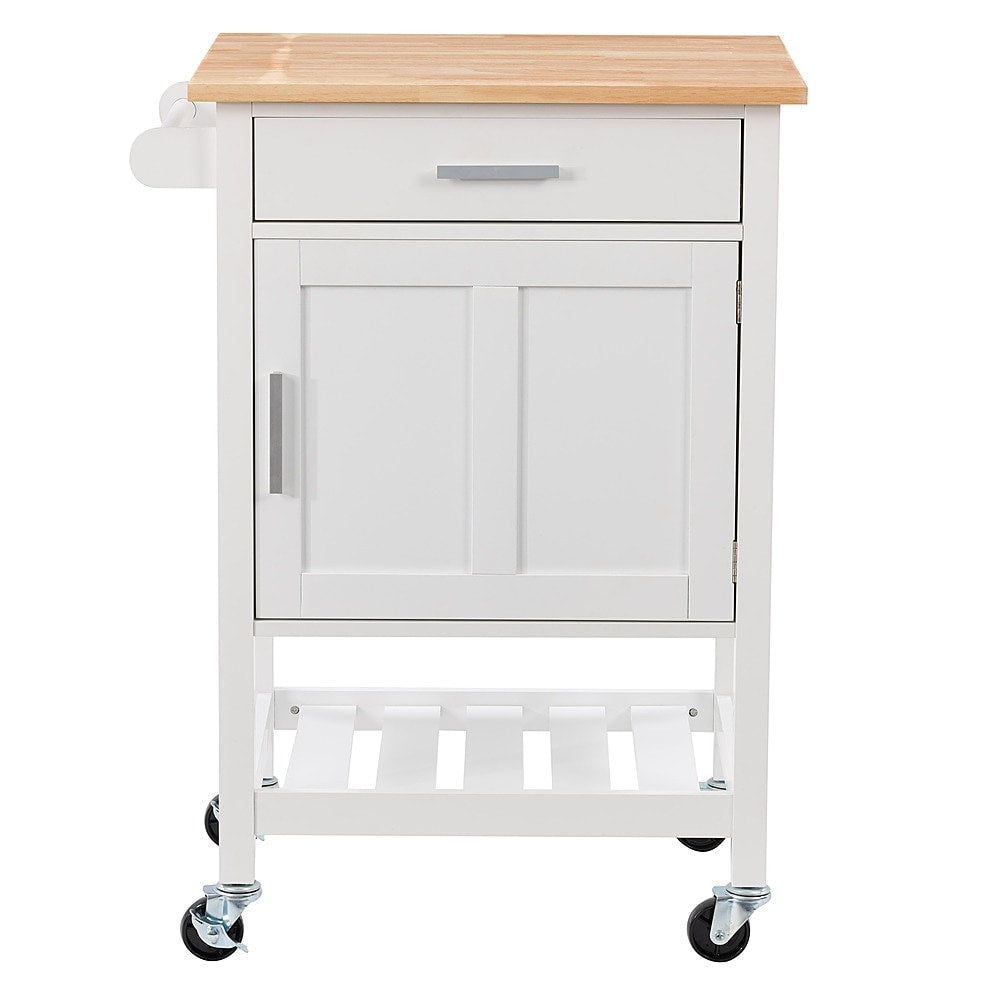 CorLiving - Sage Wood Kitchen Cart - White_1